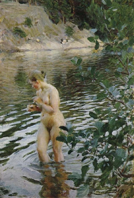 huttrande flicka, Anders Zorn